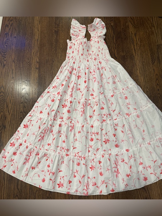 Hill House Dresses & Skirts - Hill House Red Botanical Nap Dress Size Small Flaws